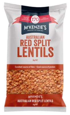 McKenzie's Red Split Lentils 1kg - McKenzie's Foods