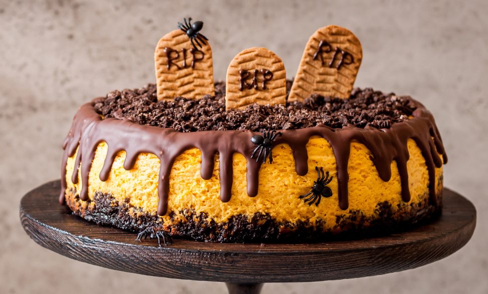 Recipe photo of Chocolate Orange Graveyard Cheesecake