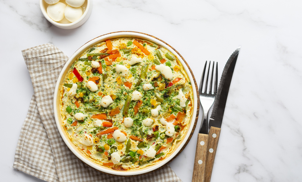 Recipe photo of Cannellini Bean Frittata with boccocini